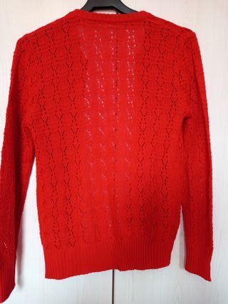 Chaqueta de punto roja