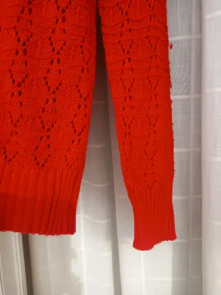 Chaqueta de punto roja