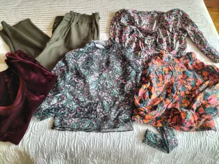 Pantalón cintura alta 3 top 1 tirantes terciopelo