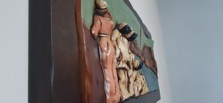 Quadro Pulcinella in legno