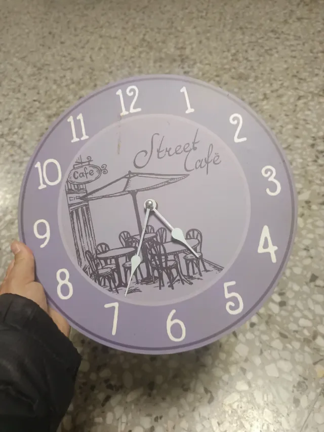 Reloj de Pared Morado Street Cafe