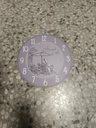 Reloj de Pared Morado Street Cafe