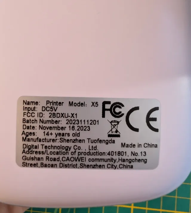 Mini impresora térmica Bluetooth con estuche