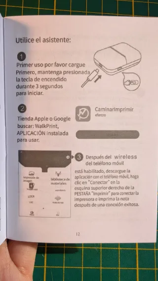 Mini impresora térmica Bluetooth con estuche