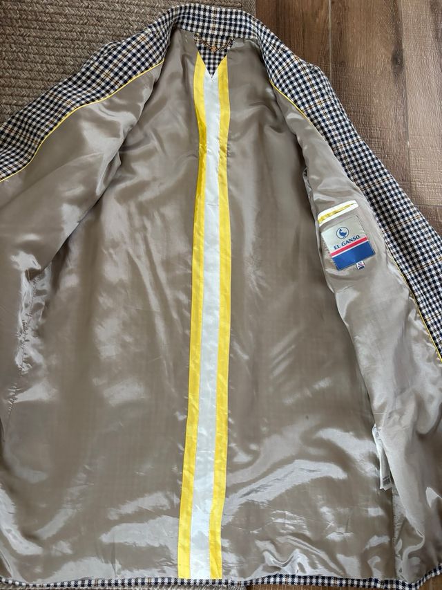 Abrigo cuadros El Ganso y bufanda