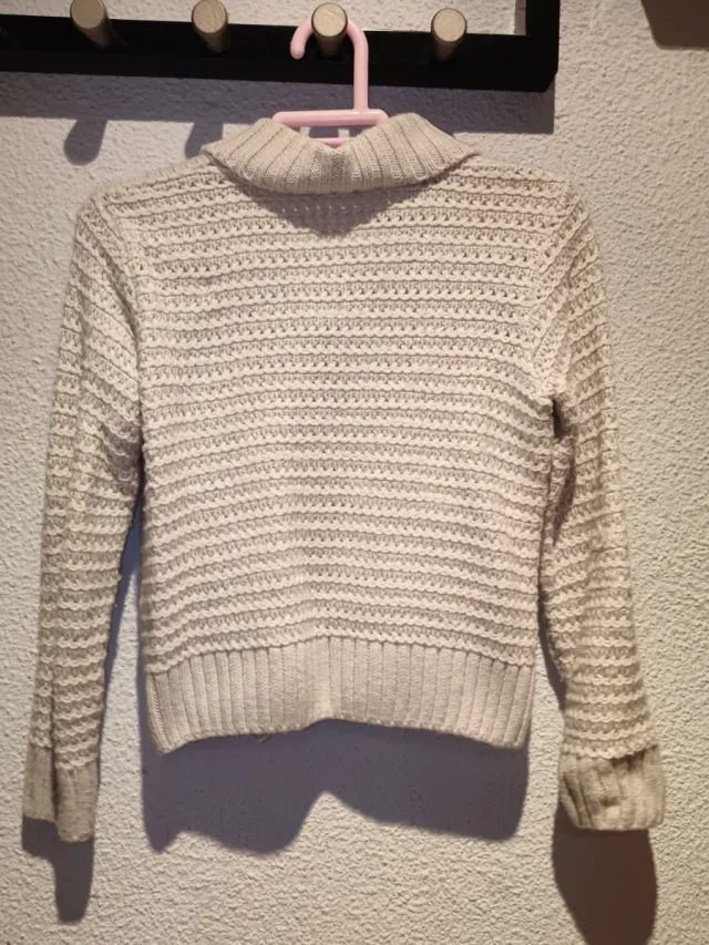 Rebeca beige de punto ,talla 14 ,