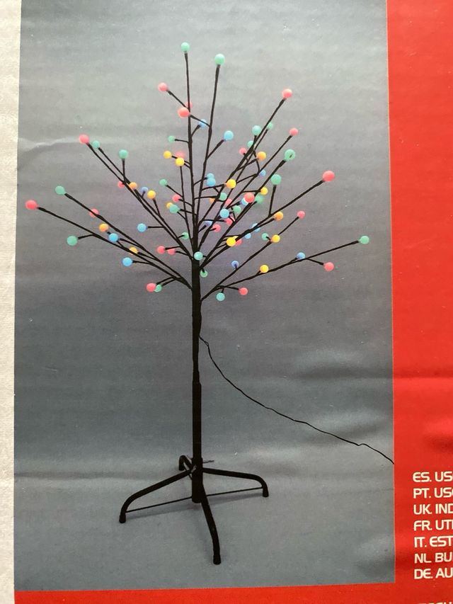 Albero di Natale LED Colori Moderno Nero