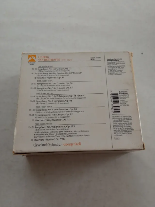 5 CDs Beethoven: Sinfonías y Oberturas