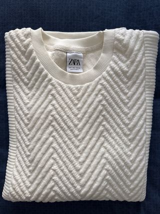 Jersey Zara Blanco Hombre