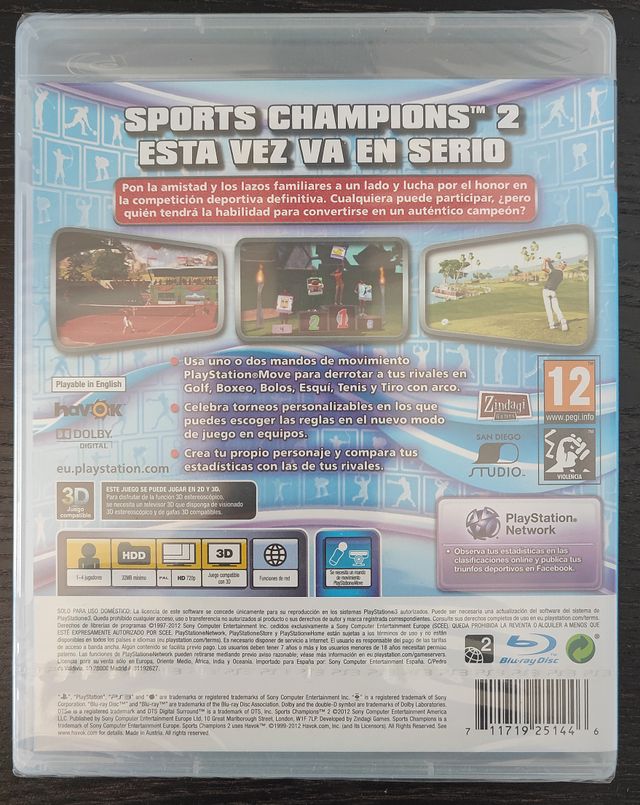 Sports Champions 2 PS3 Precintado