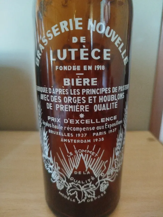 Botella Cerveza Lutece Bock Paris