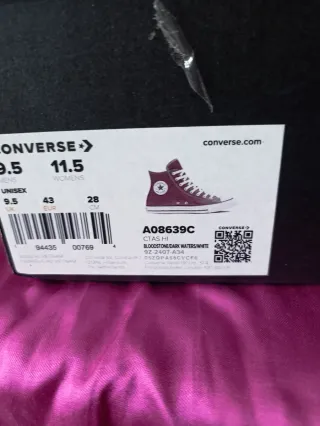 Zapatillas Converse burdeos-marrones Talla 43