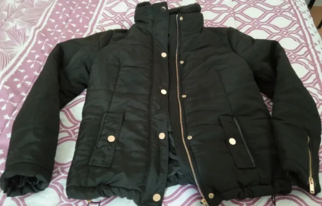 Abrigo Stradivarius - Negro Talla L