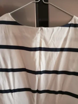 Vestido Desigual Rayas y Flores Talla M