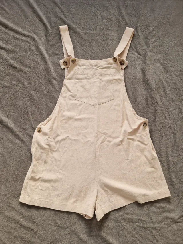 Mono corto lino beige