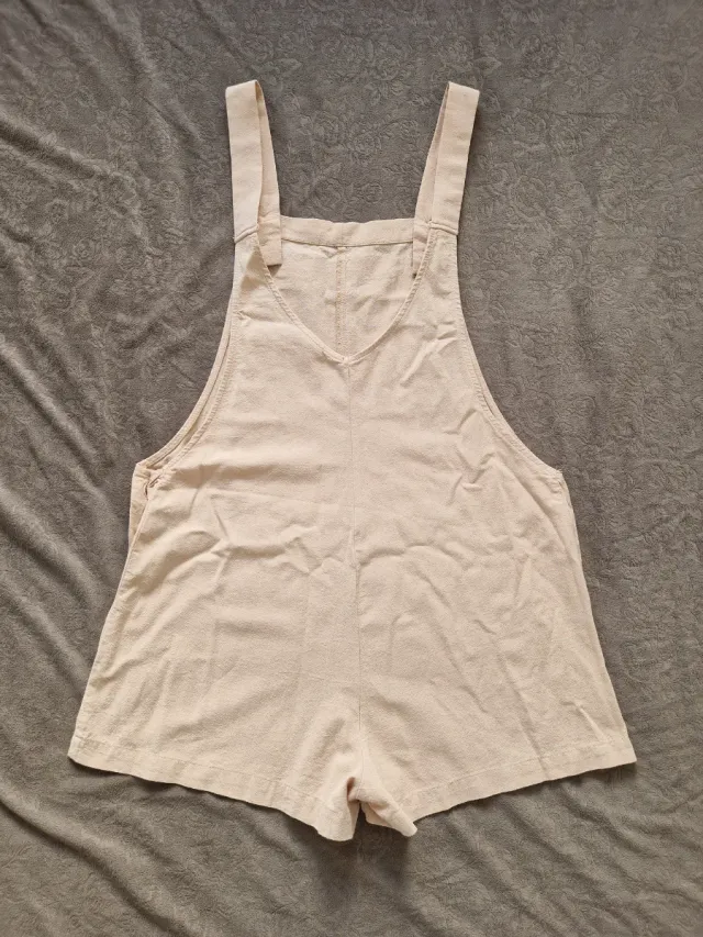 Mono corto lino beige