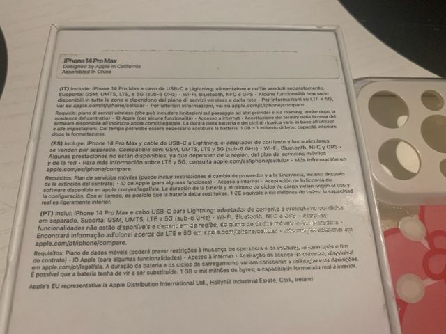 iPhone 14 Pro Max - Scatola vuota