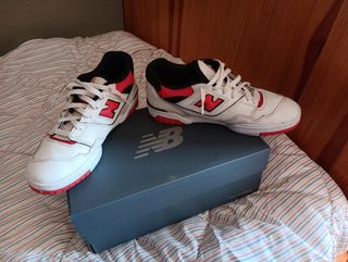 New Balance 550 Blancas y Rojas