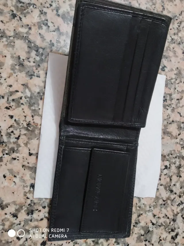 Portafoglio Navigare nero e verde oliva