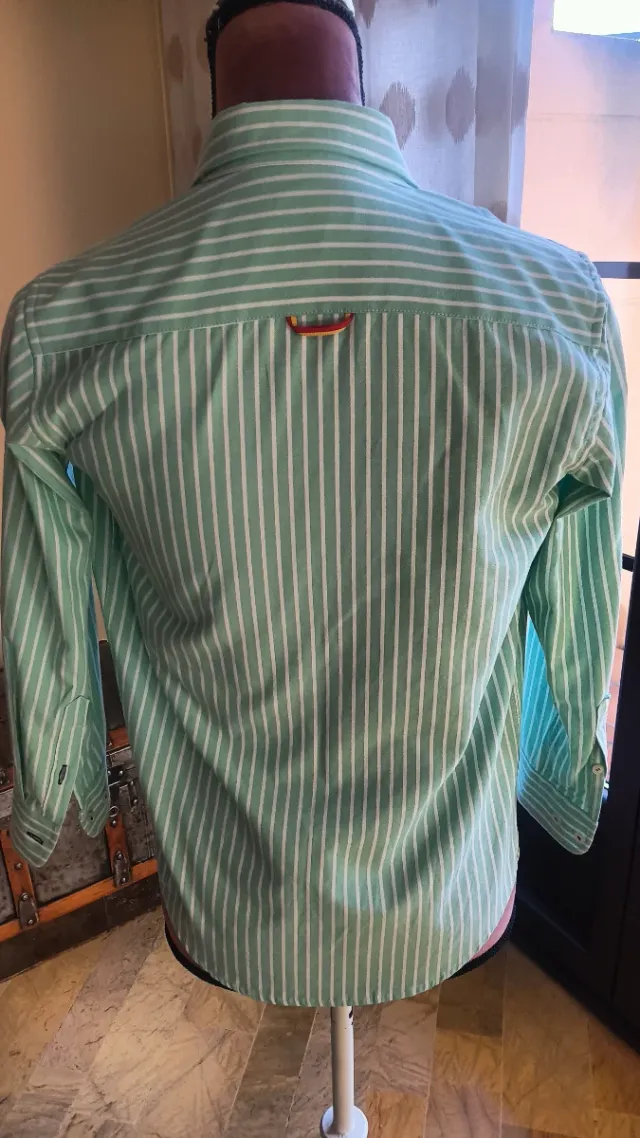 Camisa Spagnolo rayas verdes talla 12