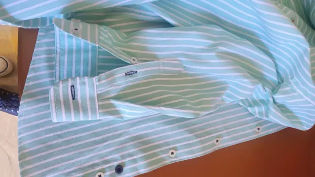 Camisa Spagnolo rayas verdes talla 12