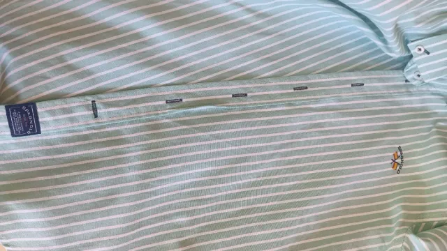 Camisa Spagnolo rayas verdes talla 12