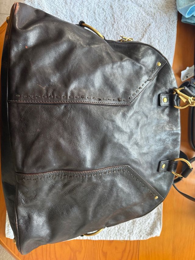 Bolso YSL Muse Cuero Marrón