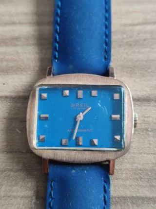 Reloj Breil de cuerda azul vintage