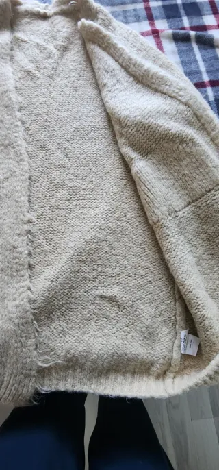 Chaqueta larga de punto mujer