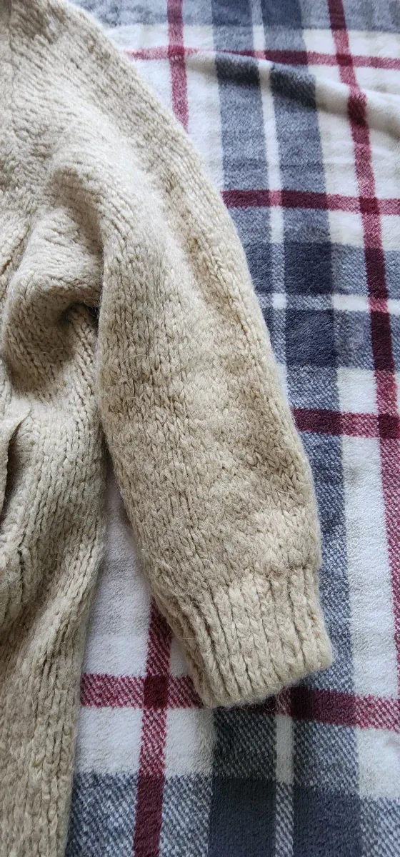 Chaqueta larga de punto mujer