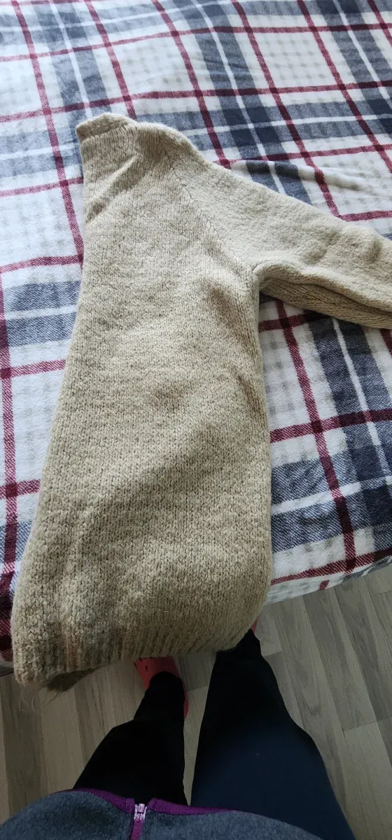 Chaqueta larga de punto mujer