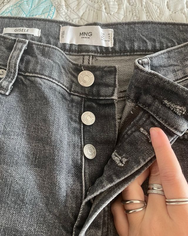 Pantalón Vaquero Gris Mango