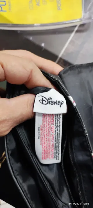 Borsetta tracolla Disney trapuntata nera