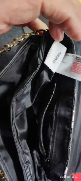 Borsetta tracolla Disney trapuntata nera