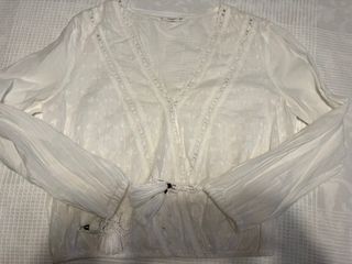 Vestido romántico Pull&Bear verde oliva T.XS