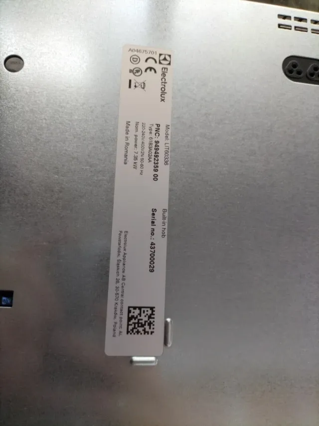 Placa de Inducción Electrolux