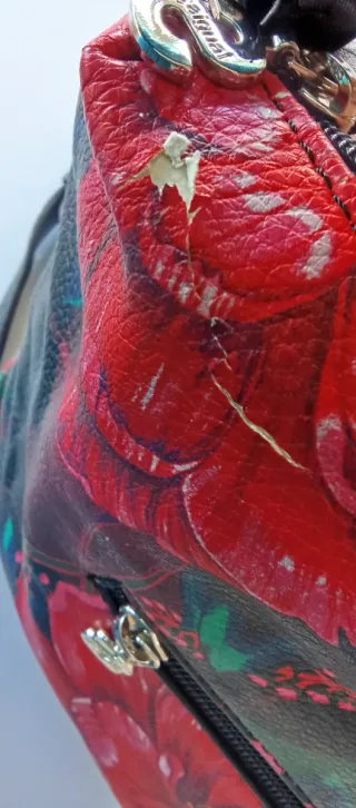 Bolso Desigual Flores Rojas