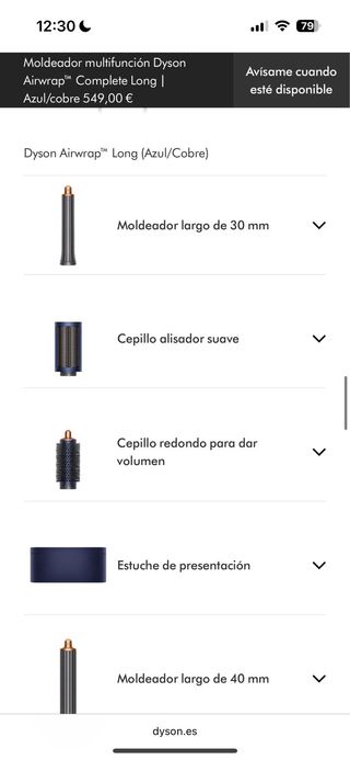 Dyson Airwrap Complete Long Azul/Cobre