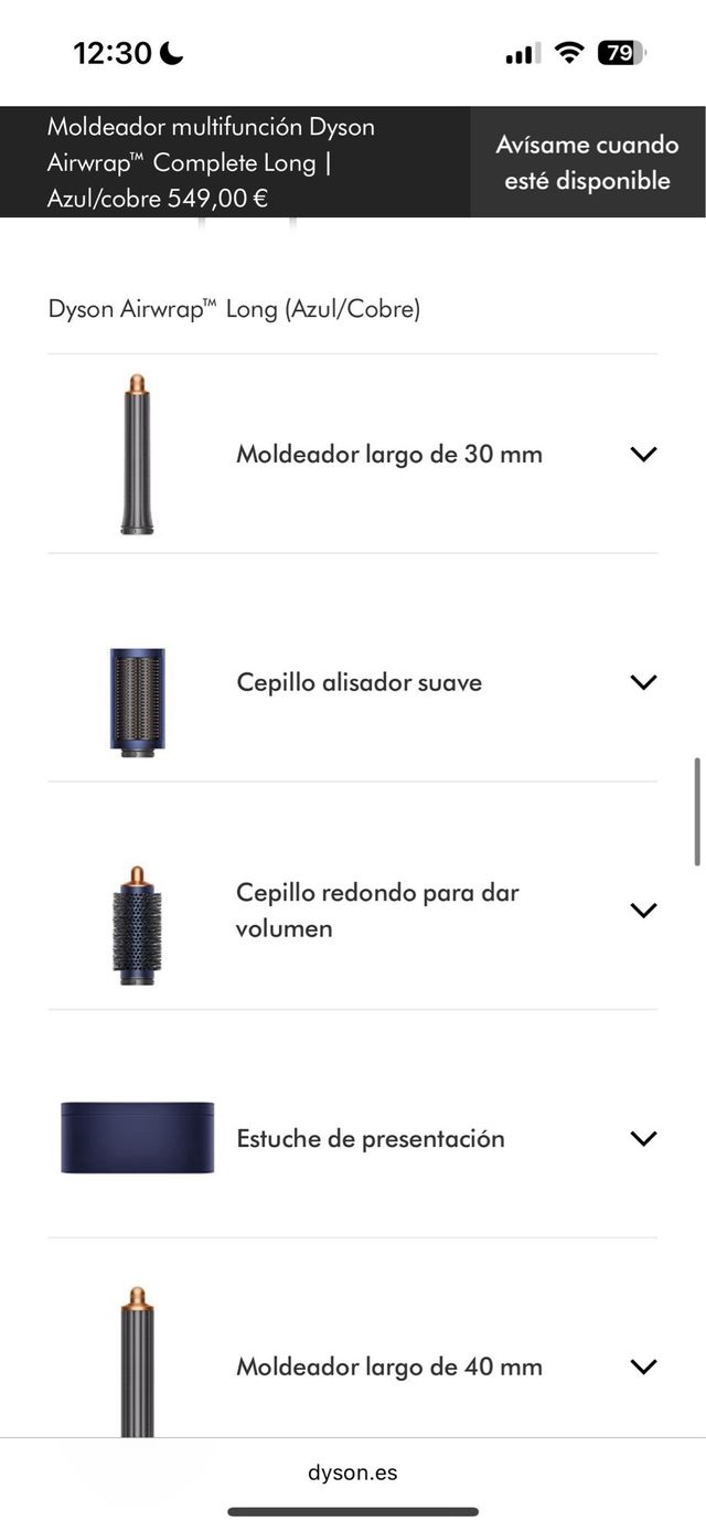 Dyson Airwrap Complete Long Azul/Cobre