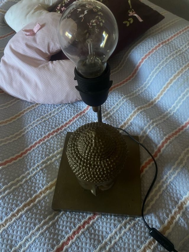 Lámpara Buda Negra y Dorada