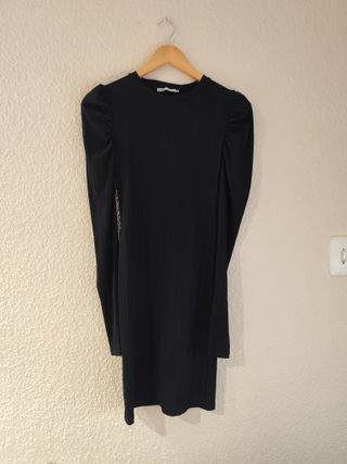 Vestido negro elástico Lefties Talla S