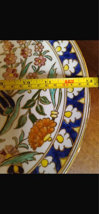 Piatto vintage decorato oro lustro