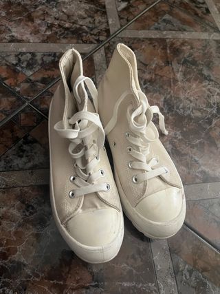 Botines Beige y Blanco