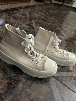 Botines Beige y Blanco