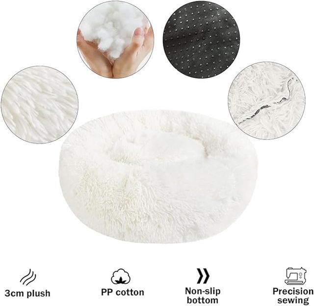 Cama Redonda Felpa Gato/Perro