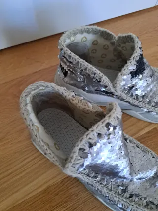 Botas Mou Talla 39 Lentejuelas Plata