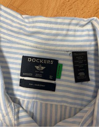 Camisa Dockers Rayas Azul Talla XL