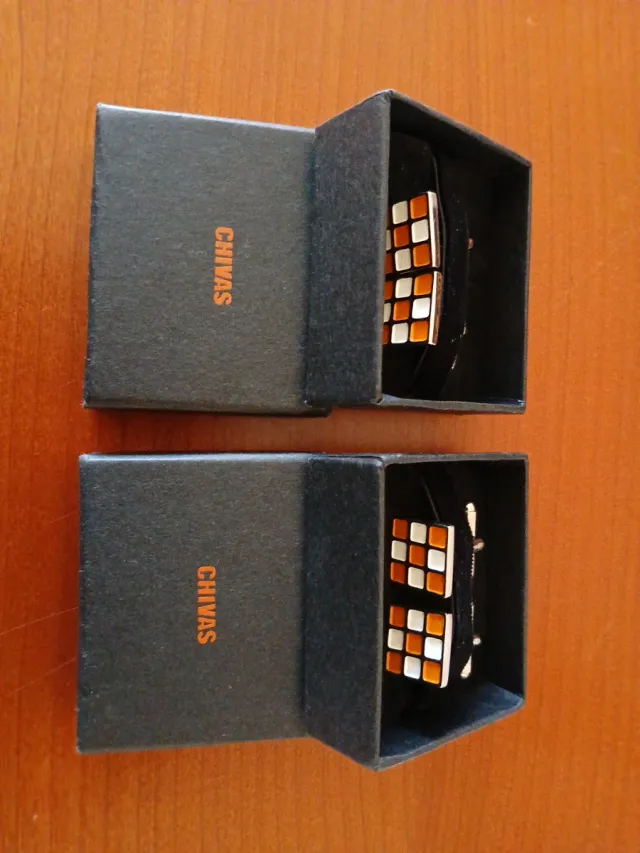 2 Pares Gemelos Chivas Naranja Blanco Estuche