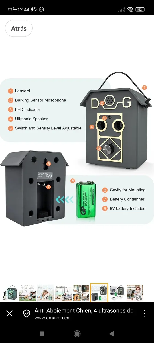 Dispositivo Anti Ladridos 4 Frecuencias