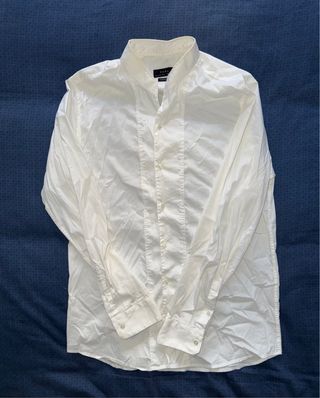 Camisa Zara Hombre Blanca Súper Slim Fit
